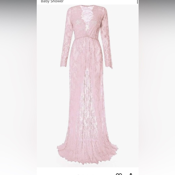 Womens Maternity Lace Maxi Dress Sz S - Picture 1 of 8